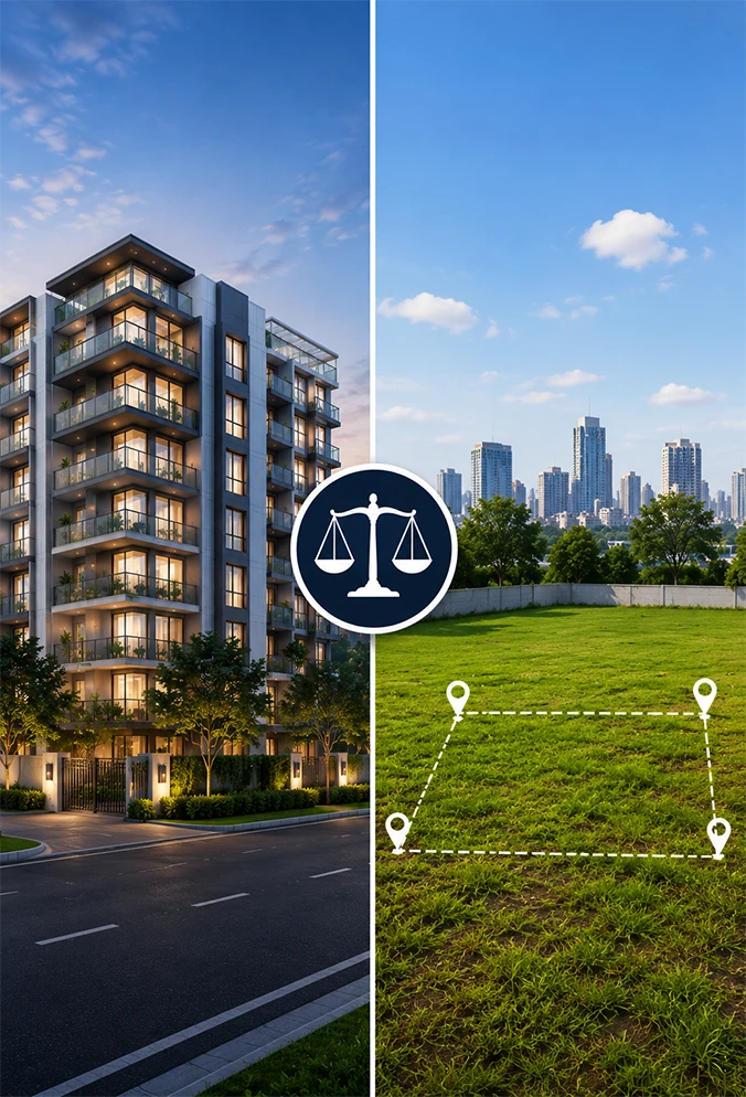 Flat vs Plot: Which Is a Better Investment in Bangalore in 2026? | Desktop Banner