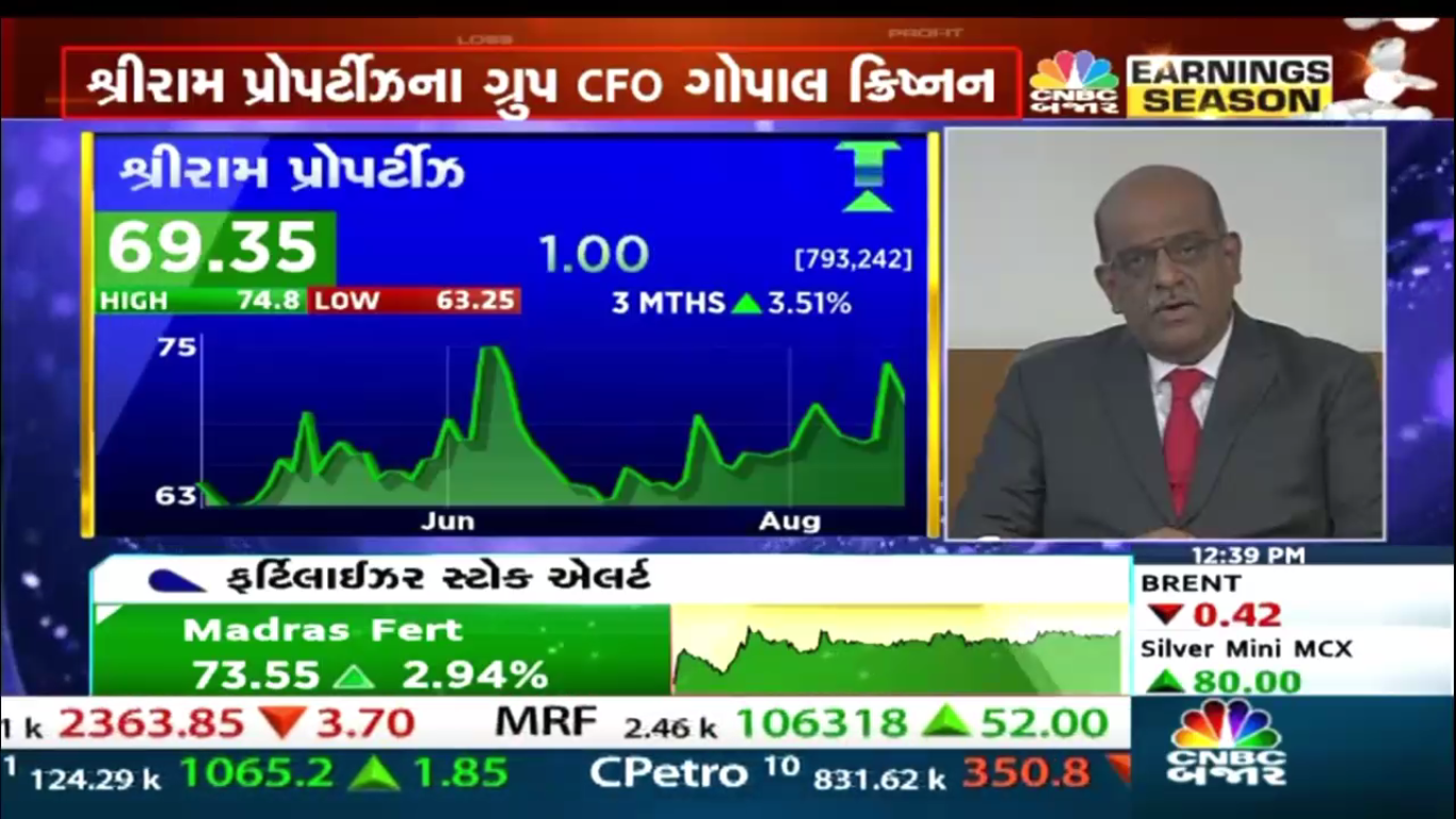 Shriram Properties Q1 FY24 Results with Gopalakrishnan J